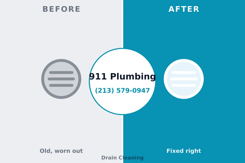 Before and after: plumbing repair Newburg, WI